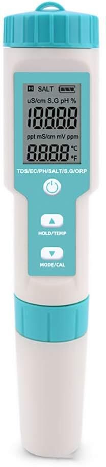 7-in-1 Water Quality Tester PH/TDS/EC/ORP/Salinity/S.G/Temperature Meter Skyblue pH Testers-image-47