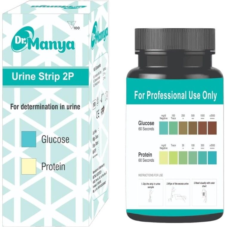 Dr Manya Urine Test Strips 1 Bottle Home Test for Diabetes & Kidney Health pH Indicators