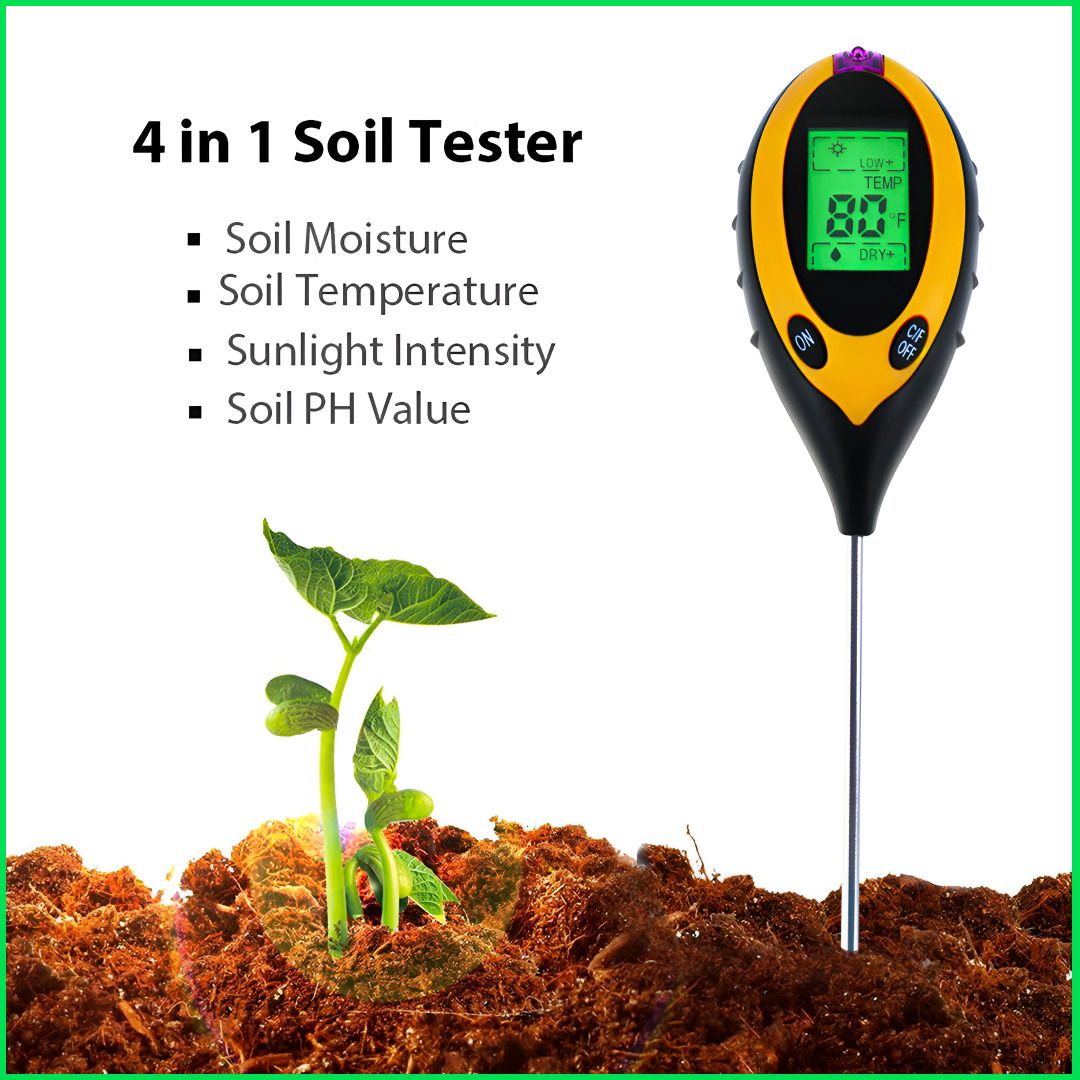 4 in 1 Digital Soil Meter Moisture Temperature Tester for Plant Soil Tester Soil PH Meter-image-20