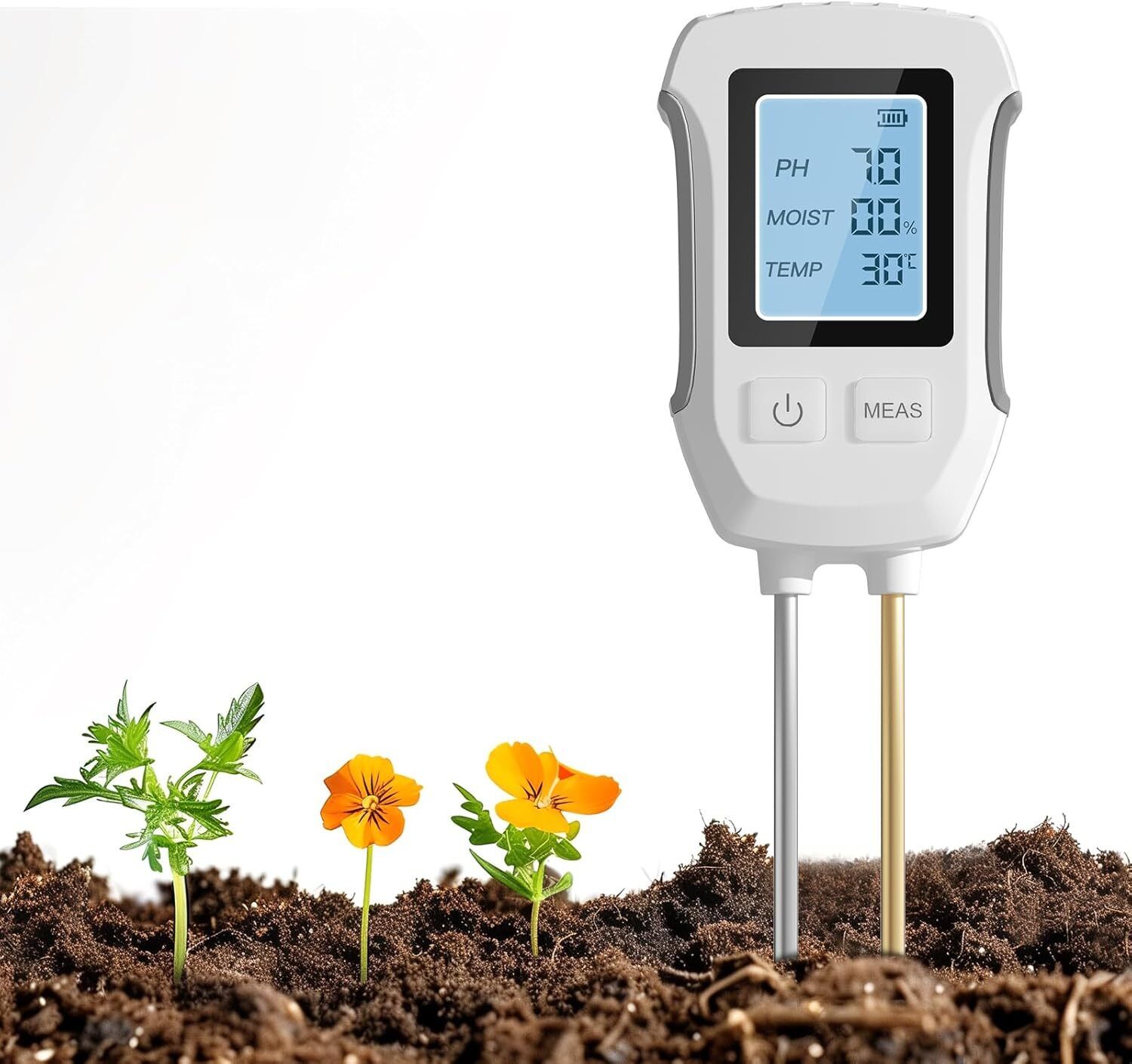 FreshDcart 3- in 1 Soil Tester with LCD Screen Digital PH Meter for Garden, Lawn Soil PH Meter-picture-33