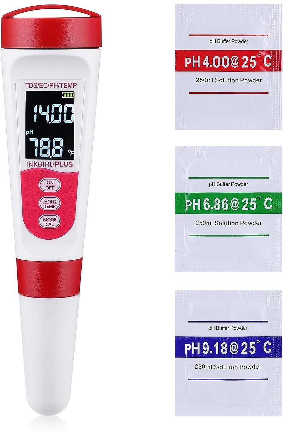 Digital PH Meter, 4 in 1 PH/EC/TDS/Temp for Water Hydroponics, Laboratory etc… pH Testers-image-46