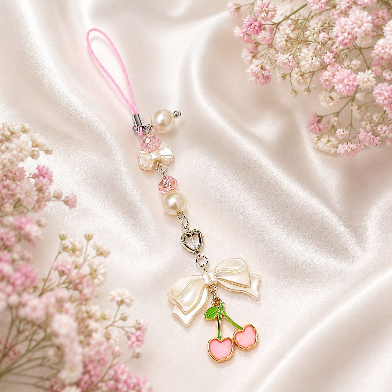 Ringzanio Phone Charm | Y2K Accessories | Asthetic Pink Cherry Phone Charm | Bag Charm Phone Charm-image-45