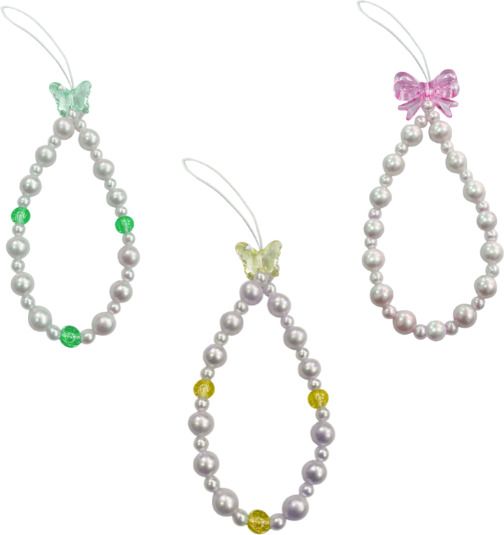 iCopertina Phone Charm Chain Strap Beads & Pearls for Girls Stylish OC-PACK OF C1C14-C17 Phone Charm-image-46