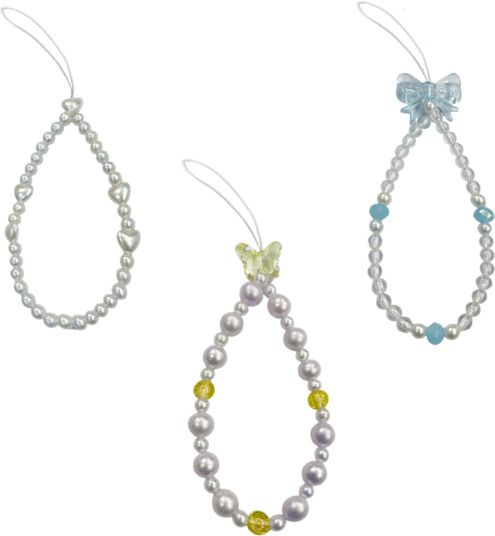 iCopertina Phone Charm Chain Strap Beads & Pearls for Girls Stylish OC-PACK OF C01-C07-C17 Phone Charm-image-46