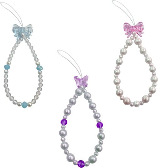 iCopertina Phone Charm Chain Strap Beads & Pearls for Girls Stylish OC-PACK OF C07-C14-C15 Phone Charm-image-9