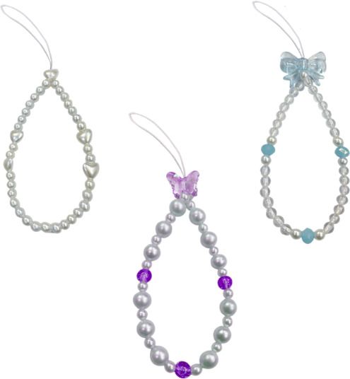 iCopertina Phone Charm Chain Strap Beads & Pearls for Girls Stylish OC-PACK OF C01-C07-C15 Phone Charm-image-2