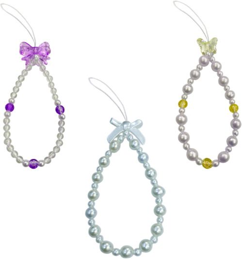 iCopertina Phone Charm Chain Strap Beads & Pearls for Girls Stylish OC-PACK OF C08-C17-C29 Phone Charm-image-47