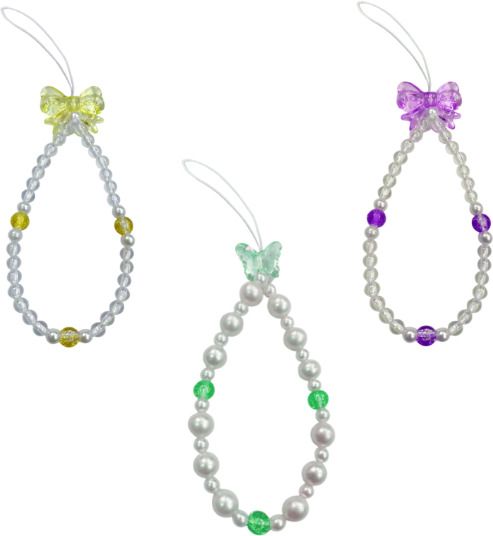 iCopertina Phone Charm Chain Strap Beads & Pearls for Girls Stylish OC-PACK OF C05-C08-C13 Phone Charm-image-42