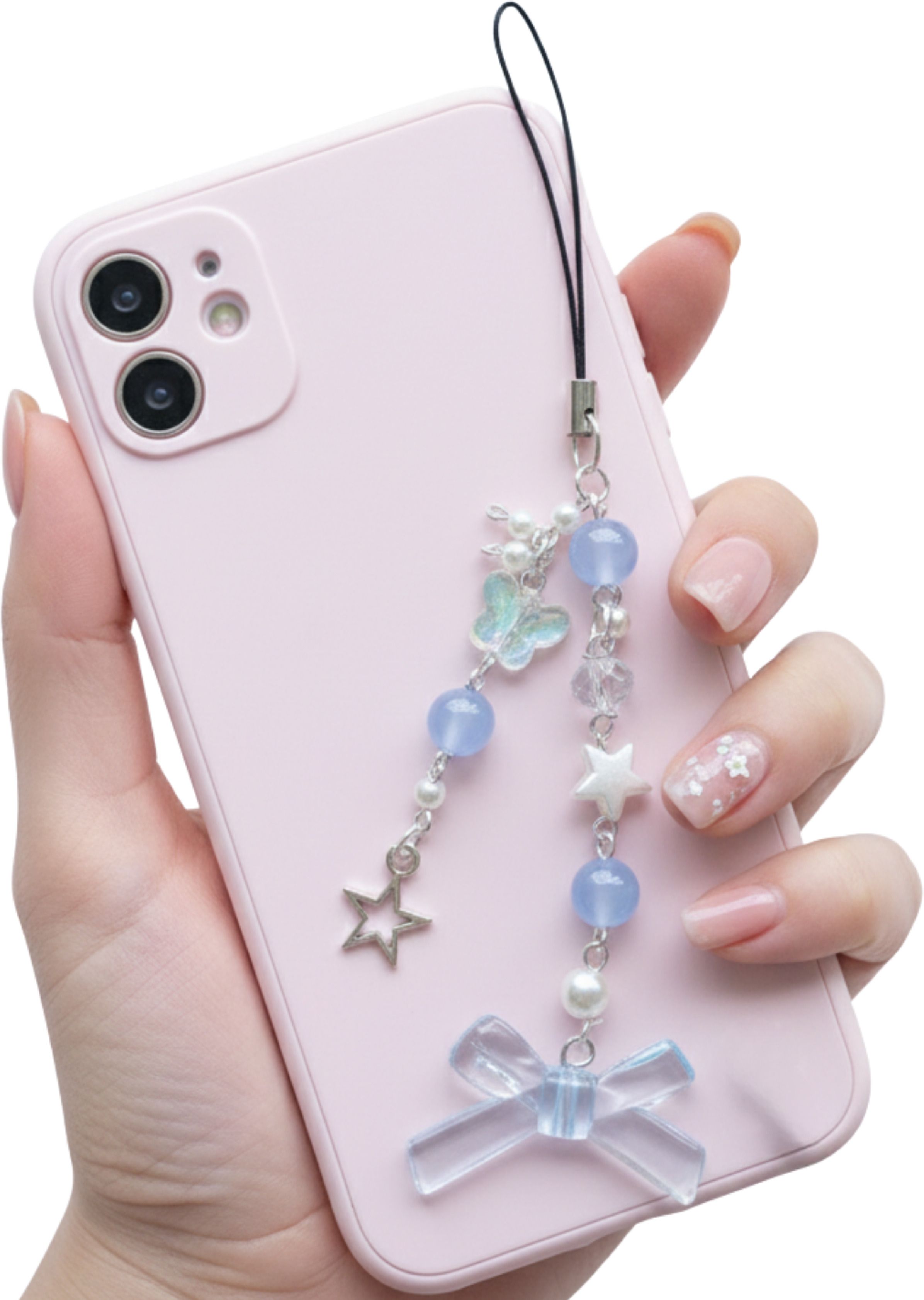 SNOWY SHOP Coquette Heart Bow Mobile Strap Beaded Bag Hanging Keychain Accessory for Girls Phone Charm-image-11