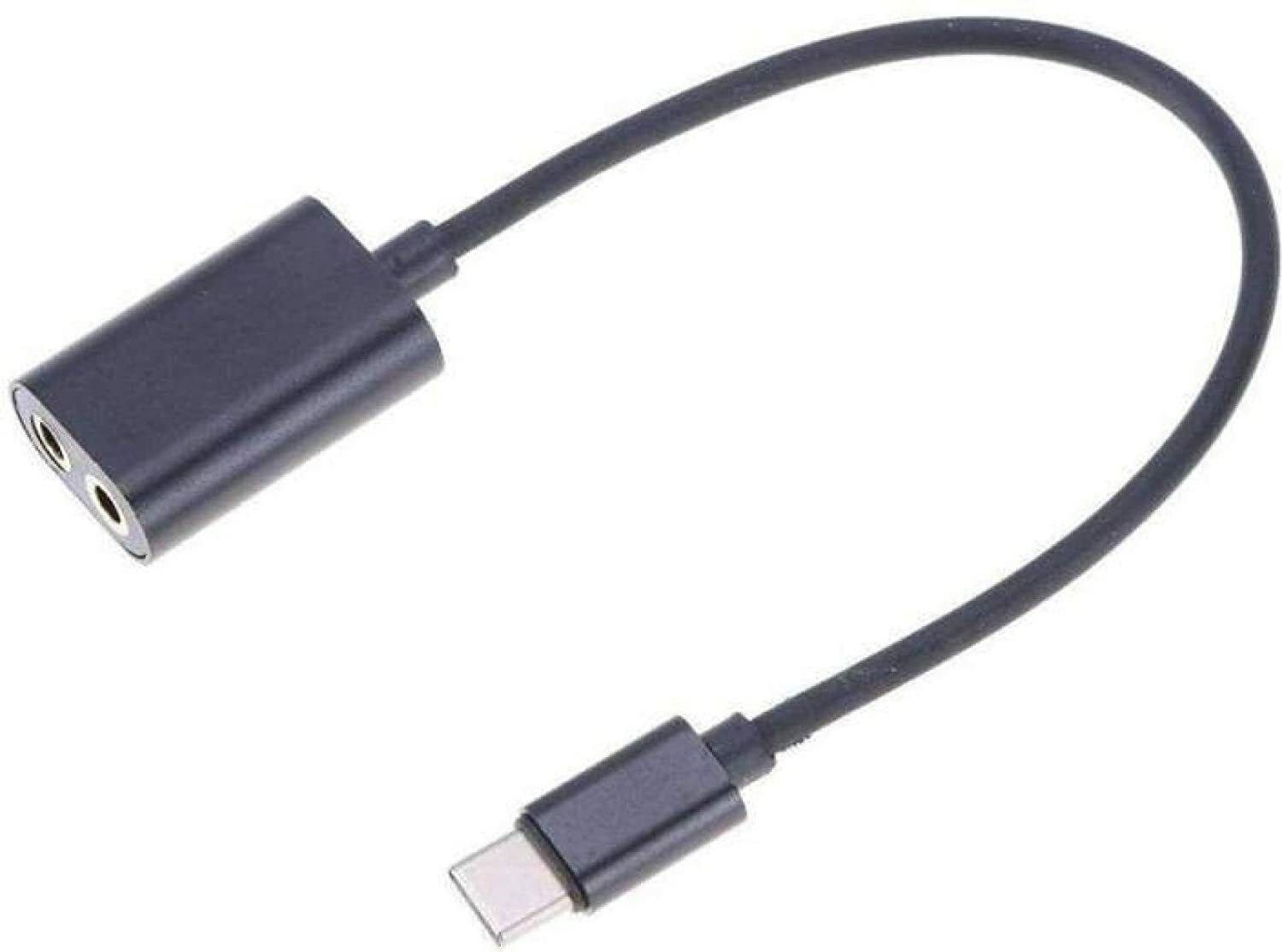 DRUMSTONE Multicolor Earphone Headphone Splitter Type C to Dual Female Y Splitter Cable Phone Converter-image-1