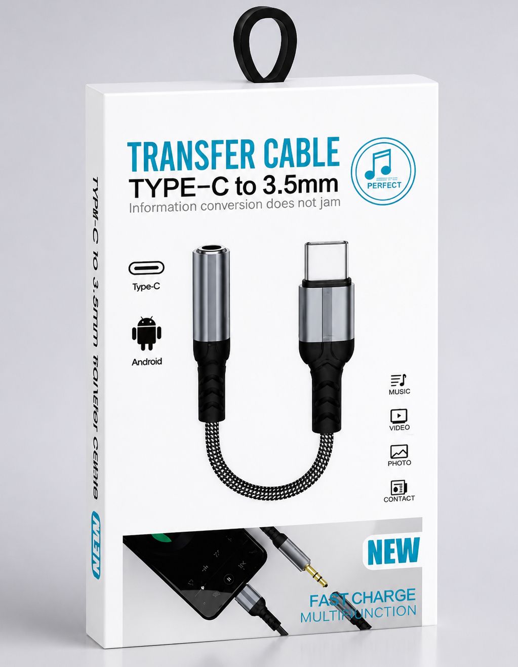 ORIONIS Black USB Type-C to 3.5mm Audio Jack Adapter | Hi-Fi Sound 24bit/96kHz | Aux Converter Phone Converter-picture-19