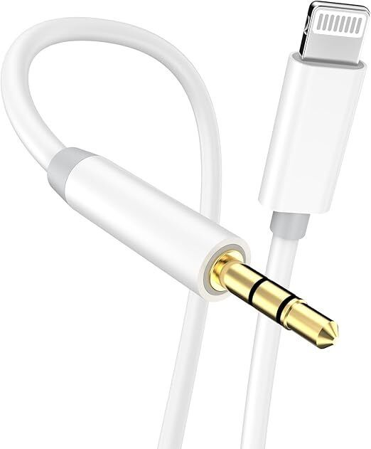 GENIUSGRAWTH White & White Aux Cable 2 in 1 Lightning 3.5mm Cable Suitable Apple Android Multi Function , Phone Converter-image-1