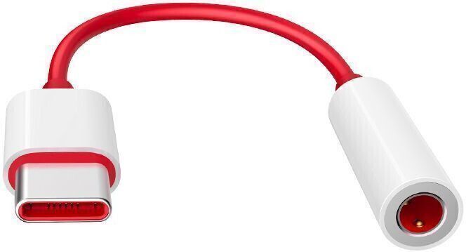 EOFND Red Type-C to 3.5mm Audio Jack Adapter Cable | 0.12m Length| Red Phone Converter-image-33