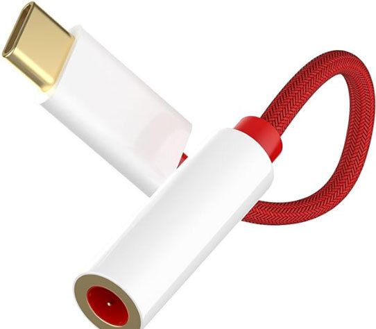 RECTITUDE Red 3.5 MM Type C Earphone Jack Adapter Type-C Audio Cable Converter Phone Converter Phone Converter-image-18
