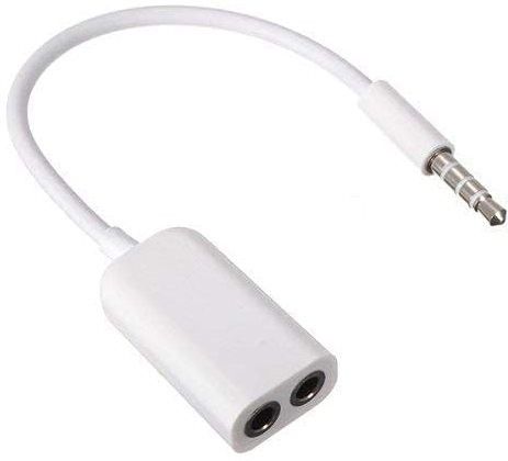 TECHGEAR White 3.5mm Audio Jack Stereo Headphone Splitter Cable Adapter Phone Converter-image-3