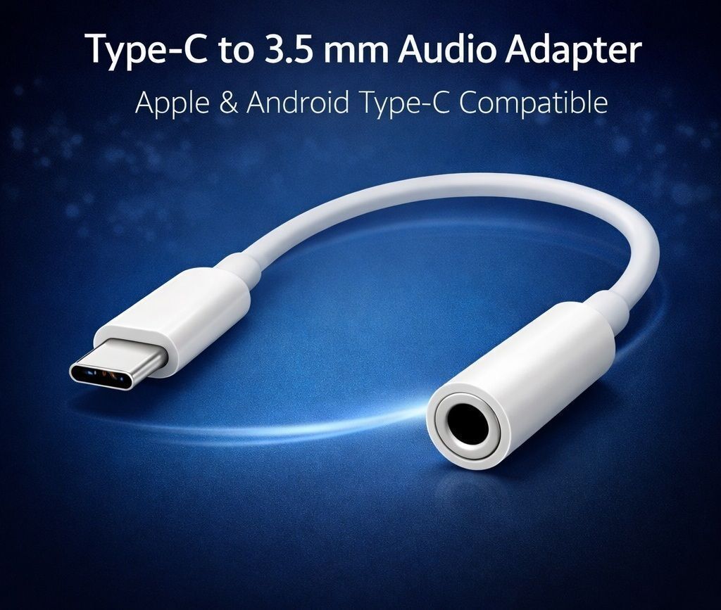 CABTRONICS White Type-C to 3.5mm Headphone Jack Adapter – AUX Audio Dongle (White) Phone Converter-picture-31