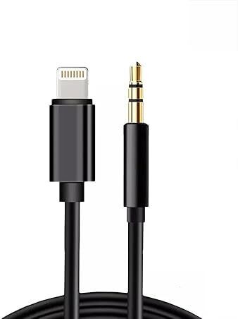 GENIUSGRAWTH OFF Black JH-023 AUX Audio Cable 8 Pin To 3.5mm - Compatible Modern Systems Quality Sound Phone Converter-image-0