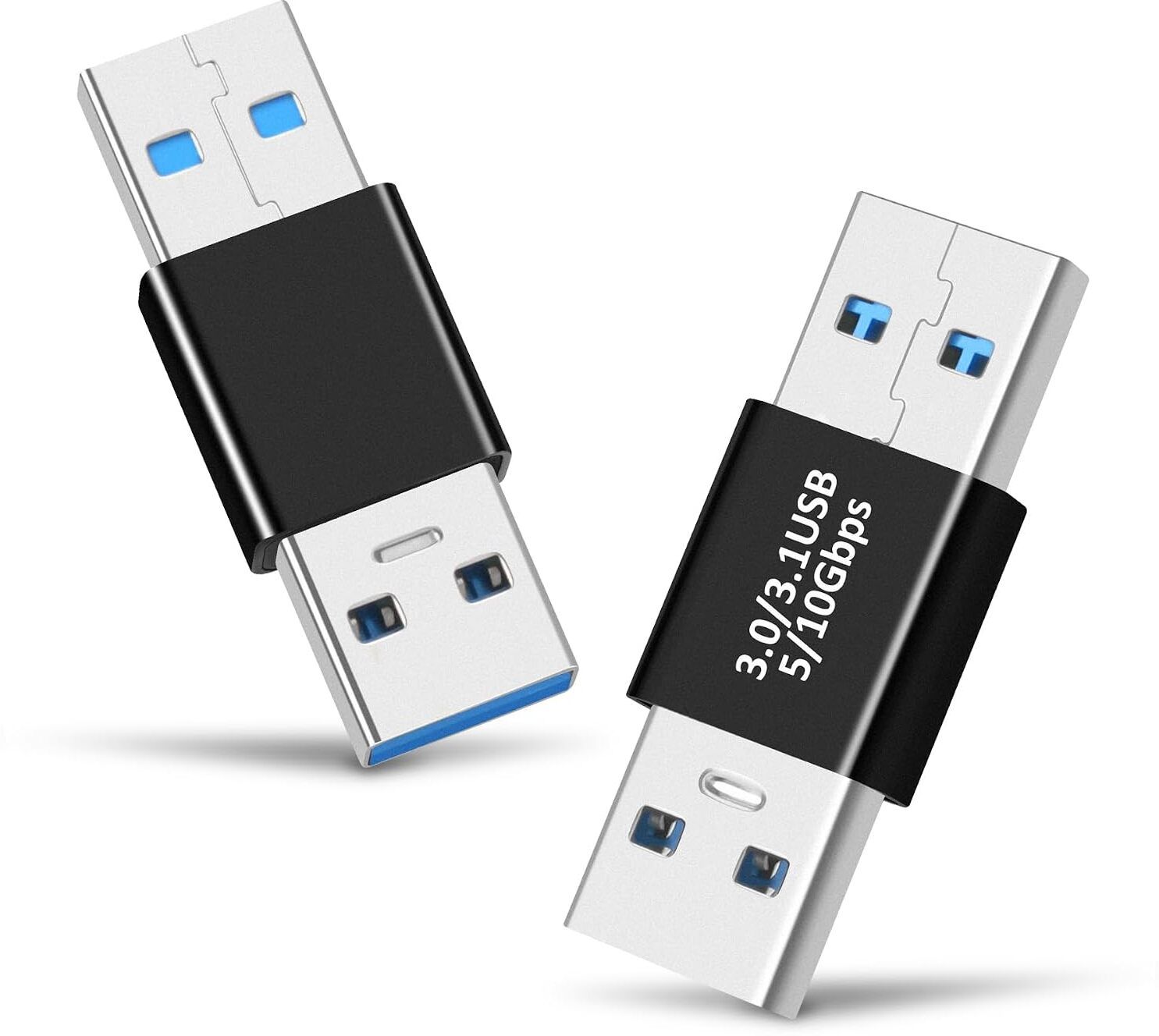 ZENIFY Black USB3.0 to 3.1 Adapter, USB-A Male to Male Jointer Plug Coupler Extender Phone Converter-image-26