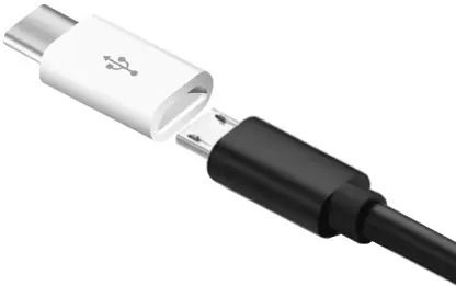 TSHIENTT White 3.0 Micro USB V8 to Type C Charging Connector (Pack of 2) Phone Converter-image-3