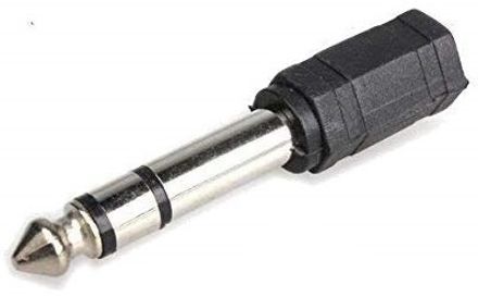 bigwheel black 3.5mm female to 6.5mm male headphone audio stereo auxiliary converter jack phone converter