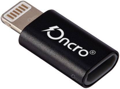 ONCRO Black Micro USB to 8 pin Lightning Charging Converter Micro USB female to 8 pin Male Phone Converter-image-33
