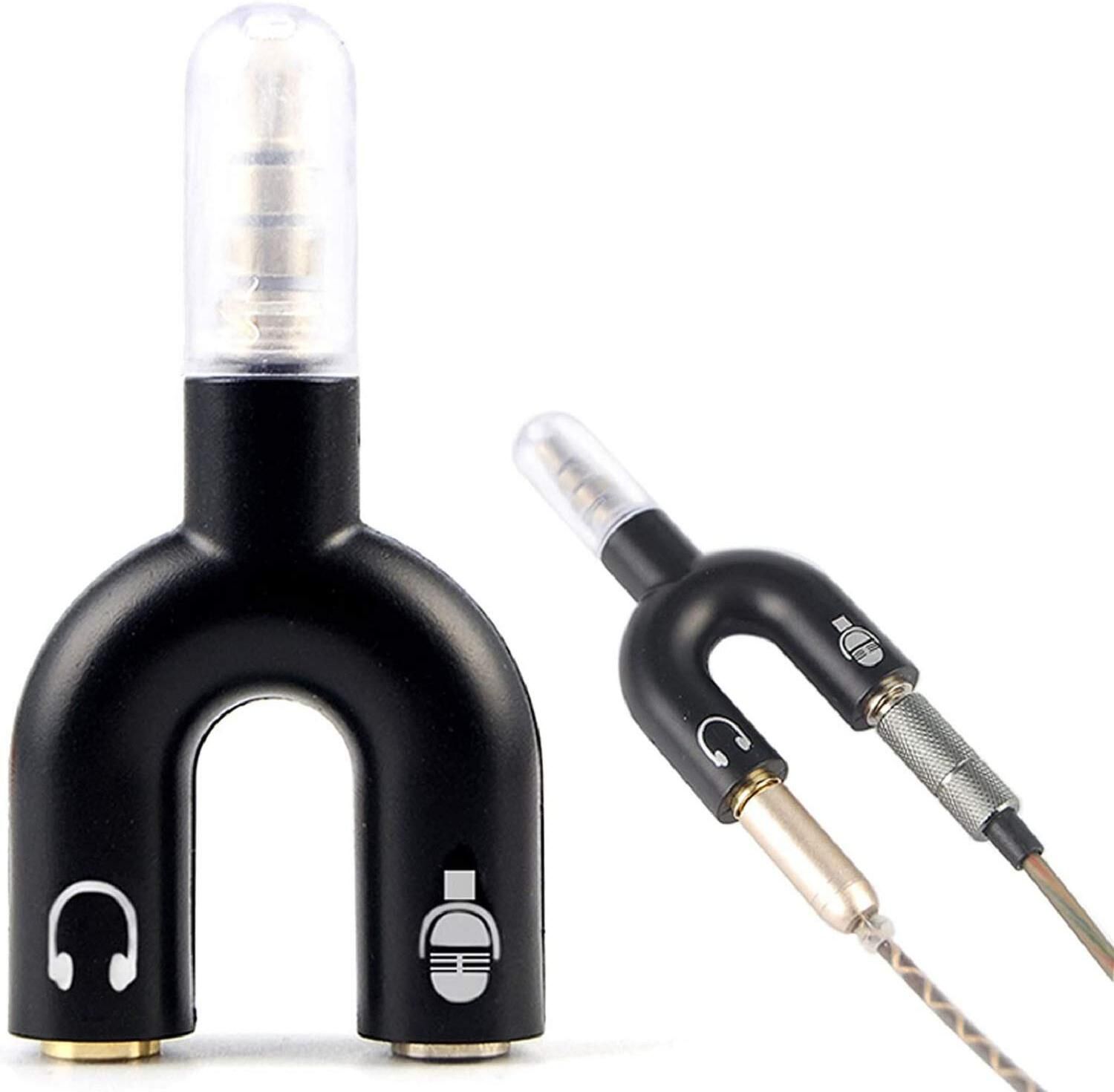 TECHEL Multicolor SKE-Black U Shape 3.5mm Audio Jack to Headphone Converter QK11 Phone Converter-image-37