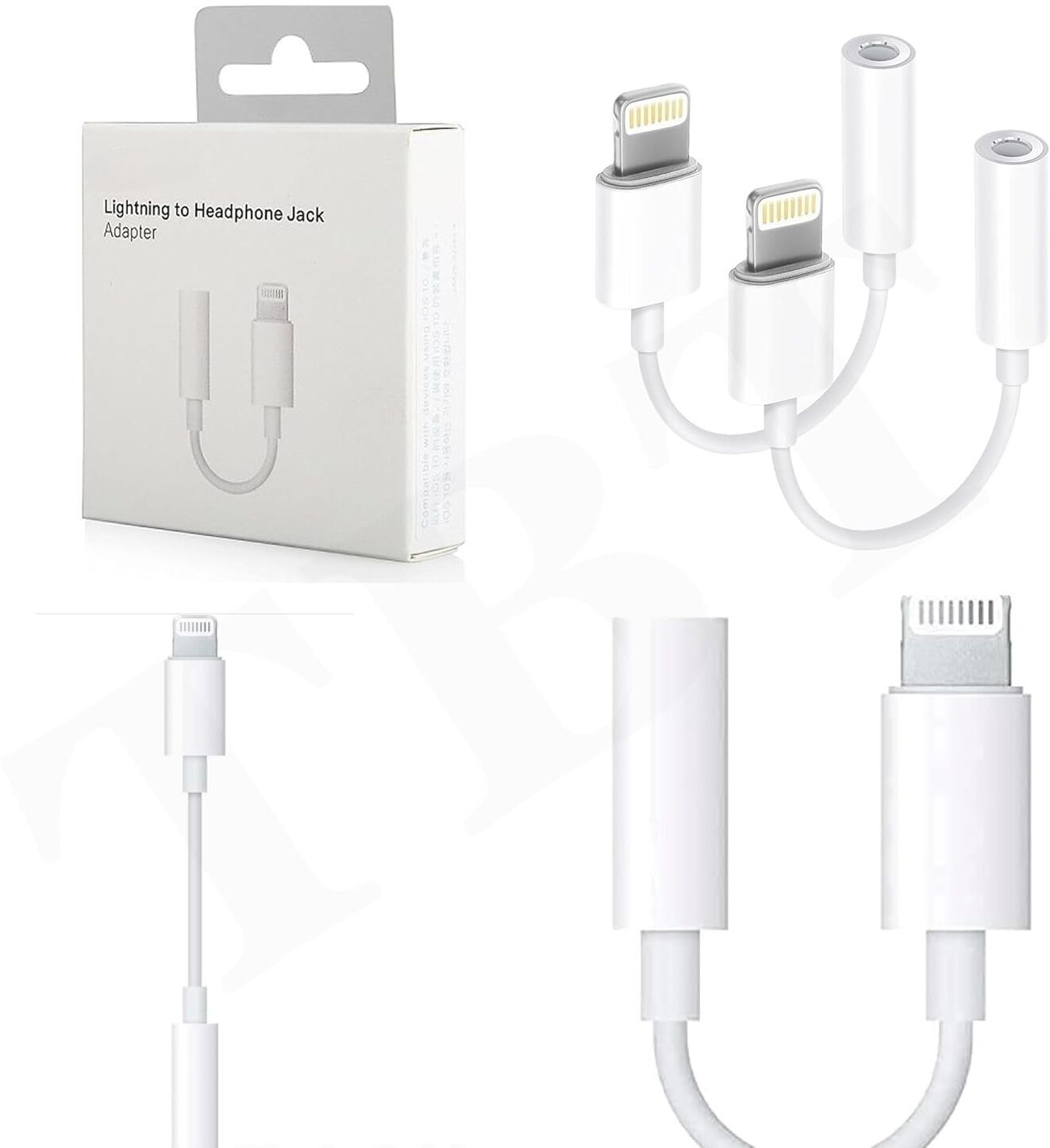 4uonly Multicolor white Lightning to 3.5mm Jack AUX Cable DII39 Phone Converter-image-29