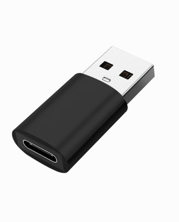ZENIFY Black Type C Female to USB A Male Connector Adapter Compatible for All Type-C Devices Phone Converter