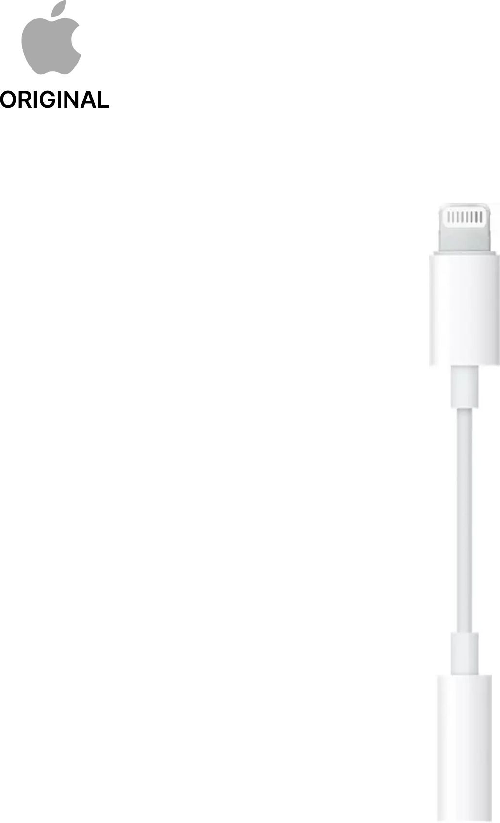 Apple White MMX62ZM/A Lightning to 3.5 mm Phone Converter-image-0