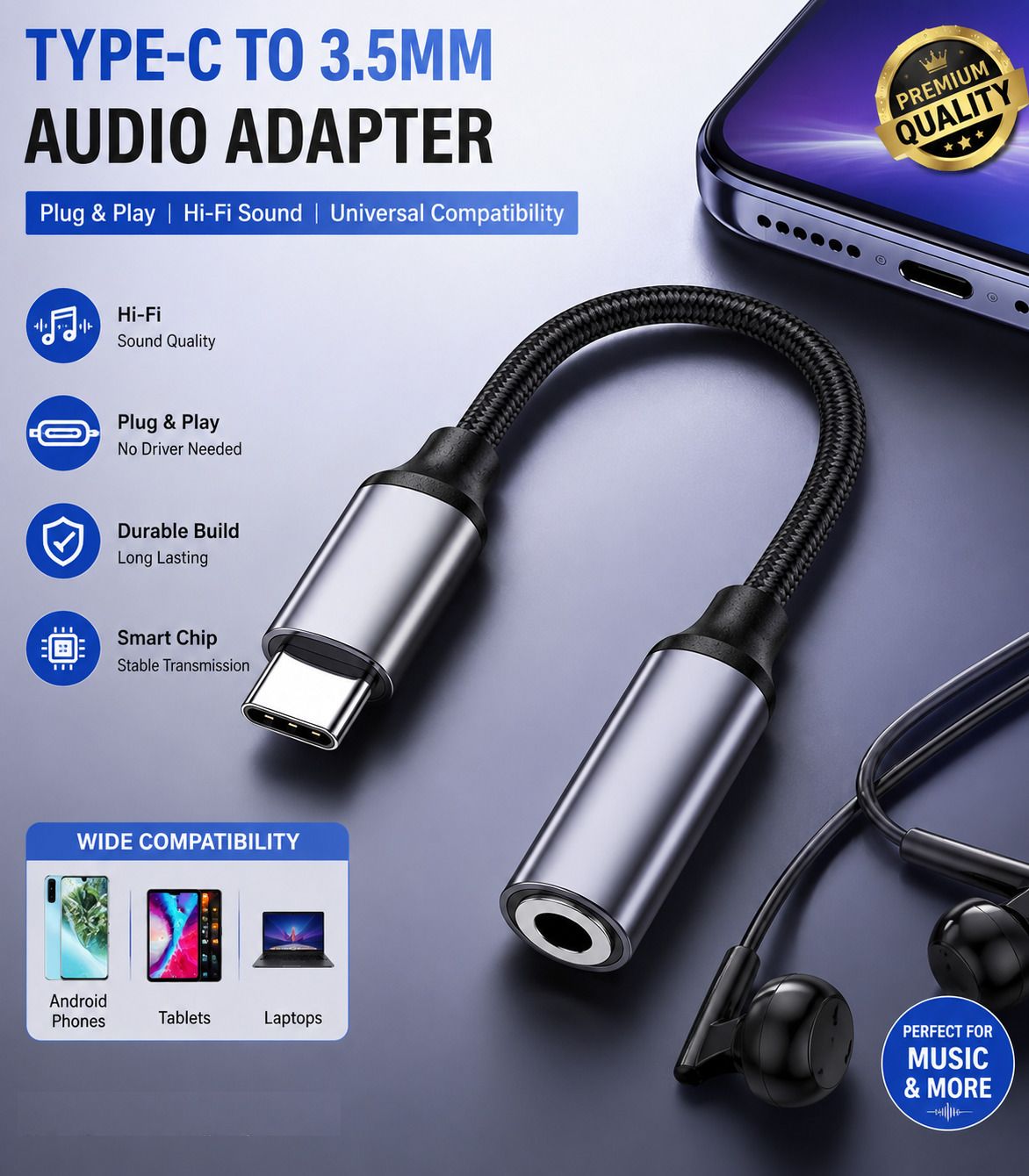 MIFKRT For IPhone 15 Series&Galaxy A&F&M&S Series&Redmi&OnePlus&Google&Nothing(Black) Type C to 3.5mm Jack Adapter DAC Mobile Compatible Headphone Stereo Audio Aux Phone Converter-image-43