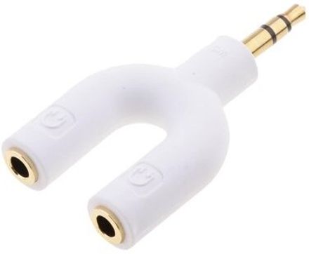 TECHGEAR White 3.5mm Male to 2 Female Headph Audio Y Splitter Adapter Phone Converter-image-25