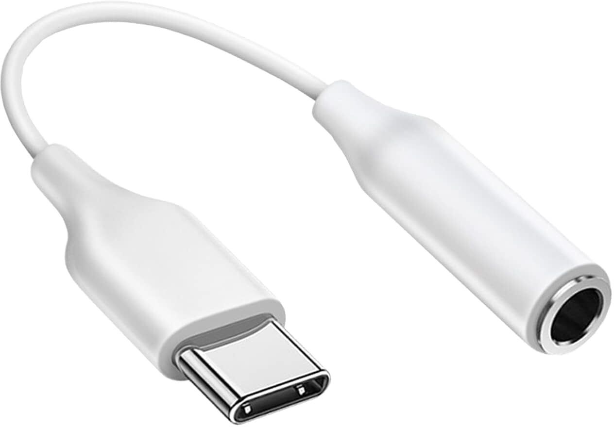 Stay V White Type C to 3.5 mm Headphone Audio Jack Adapter, USB C to Aux Connector Splitter Phone Converter-image-13