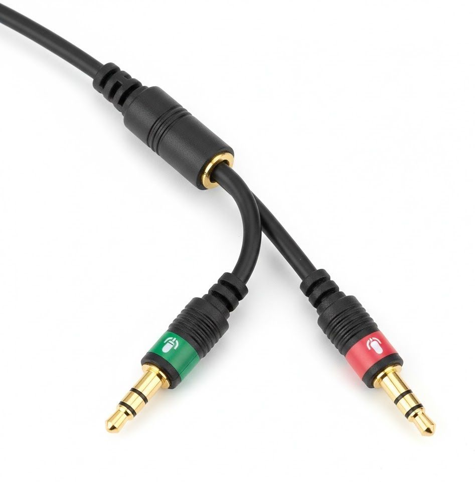 AuraTek Black Gold Plated 3.5mm Aux 2 Dual Male To 1 Female EP Stereo Jack Audio Connector Phone Converter-image-36