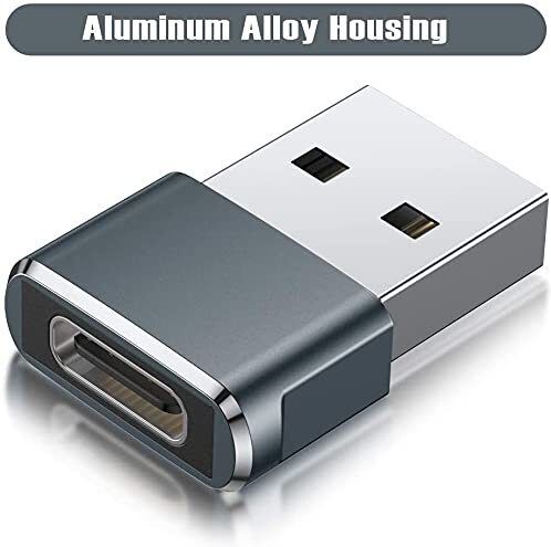 jihaan Grey USB Type C USB 3.1 C Female to USB Male Adapter Connector Converter Works Phone Converter