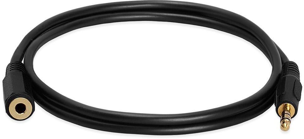 ZENIFY Black Aux Cable for Speakers, Aux Extension Cable, 3.5 mm Male to Female Audio Cable Phone Converter-image-21