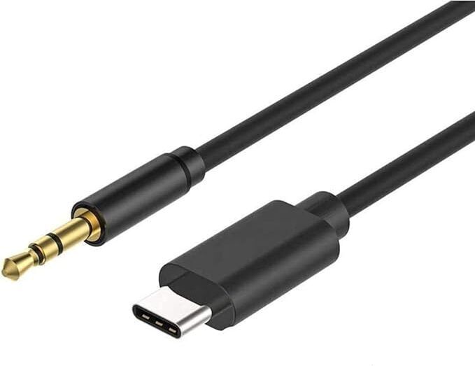 C & E Black, Red USB C to 3.5mm Aux Cord for OnePlus 7Pro/7/6t- 1.3 Meter Phone Converter-image-24