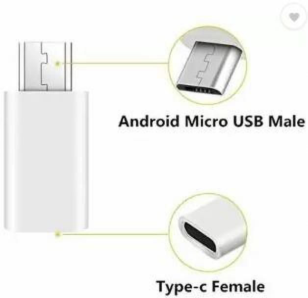 TECHGEAR White OTG USB 3.1 Type C Female to Micro USB Type B 2.0 Male Data Sync Adapter Phone Converter-image-30