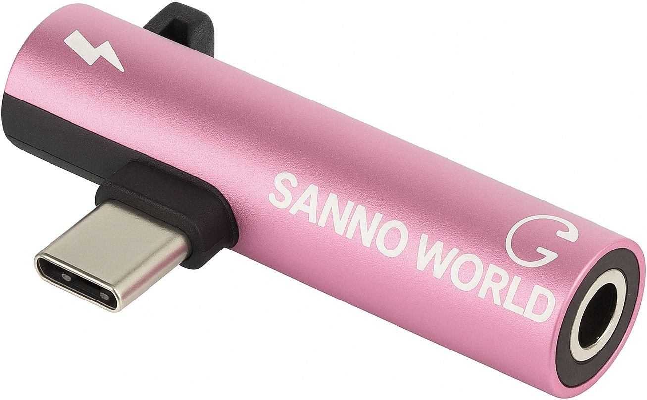 SANNO WORLD Pink USB C Charger, with 3.5mm Headphone Jack Adapter Type C to 3.5mm Assist Phone Converter-picture-23