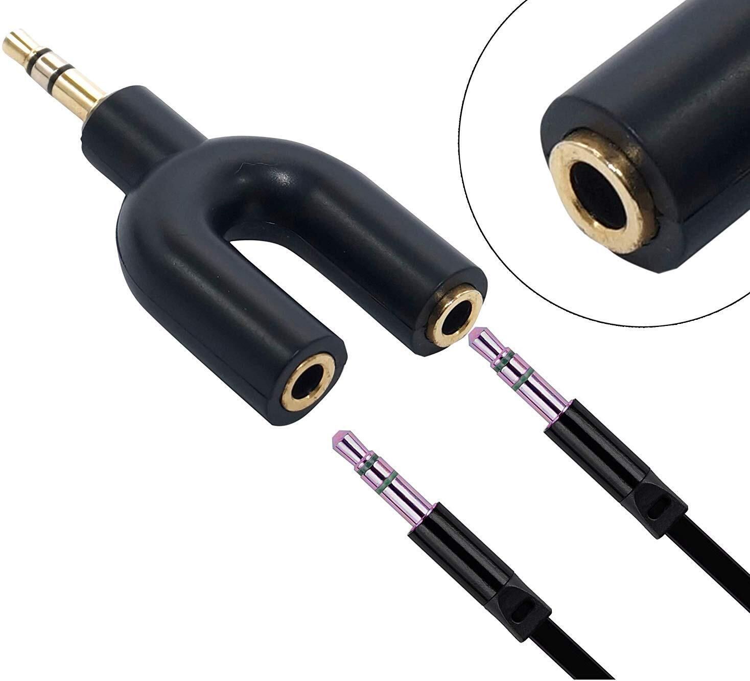 Czech Multicolor KNE-3.5mm Audio Jack U Shape Splitter Converter Adaptor ANS25 Phone Converter-image-49