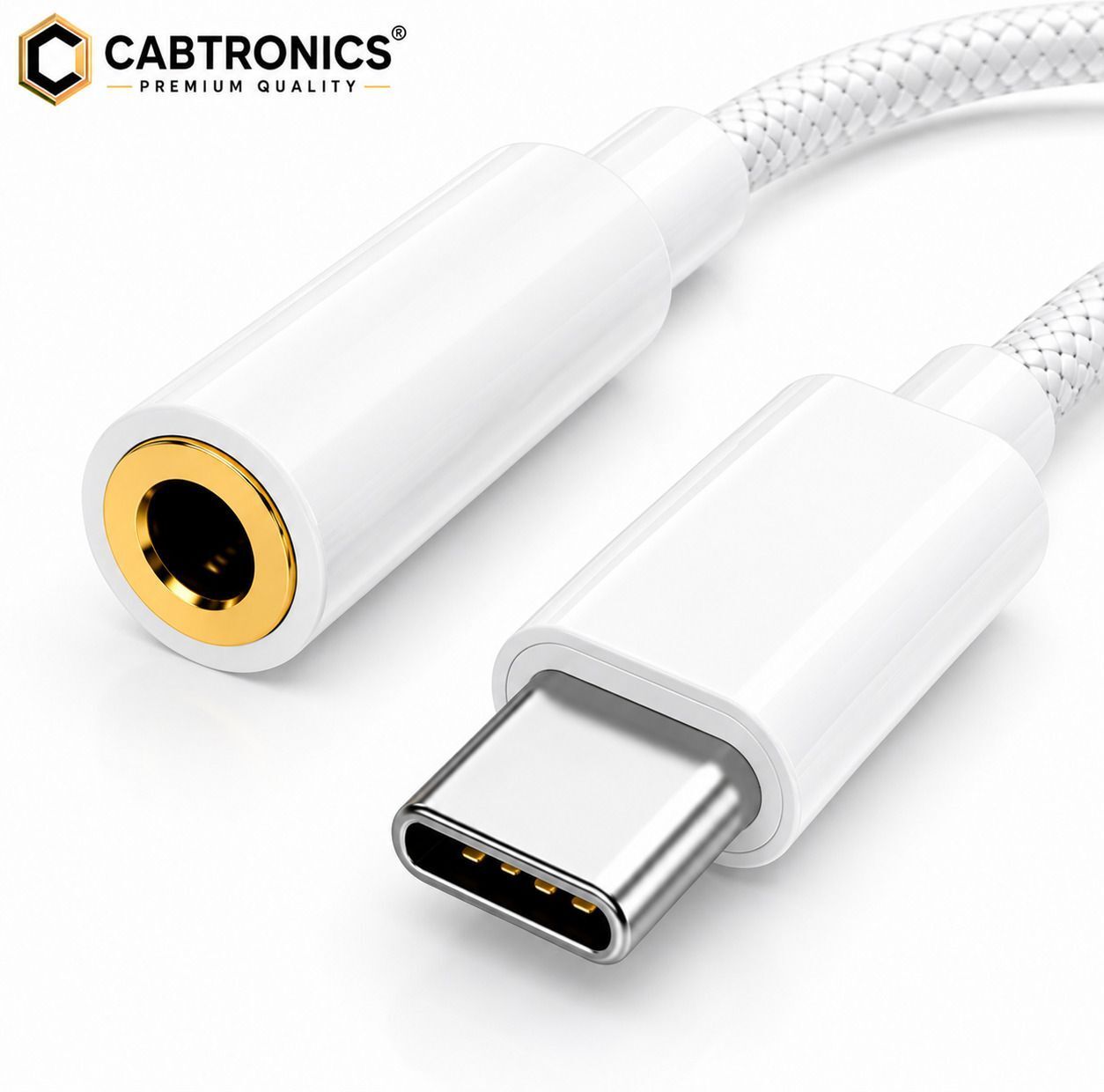 CABTRONICS White Type C to 3.5mm Headphone Adapter USB C Audio Converter for Wired Earphones Phone Converter-picture-18