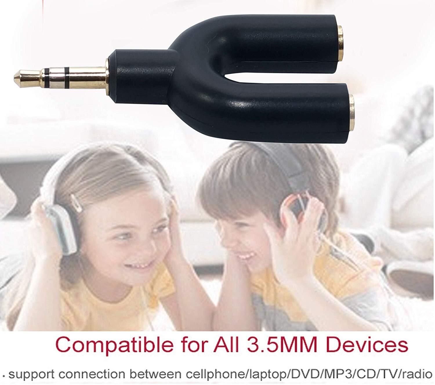 Czech Multicolor KNE-3.5mm Audio Jack U Shape Splitter Converter Adaptor ANS27 Phone Converter-image-18