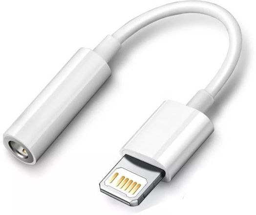 Velmi White Lightning to AUX Adapter – Connect Wired Headphones Easily Phone Converter