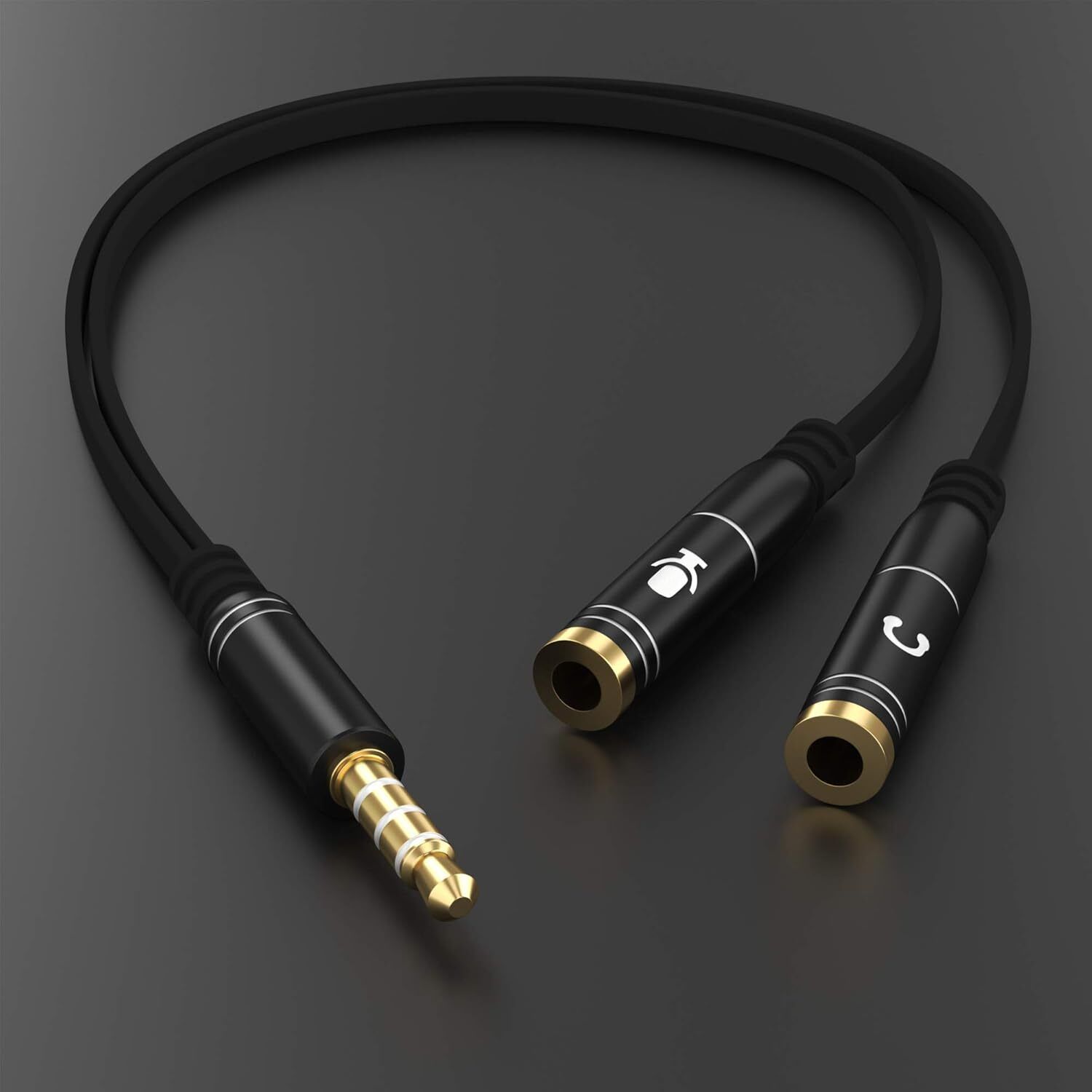 ENMORA Multicolor 3.5 mm 1-Male to 2-Female Microphone Y Splitter Cable SGG6 Phone Converter-image-35