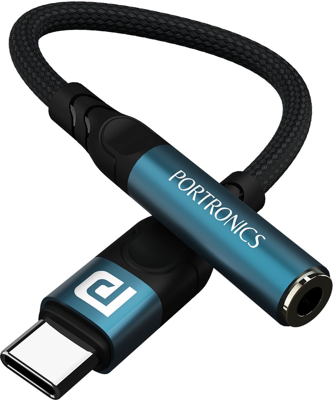 Portronics Black iKonnect C Pro Type C to 3.5 mm Audio Jack Connector Phone Converter-picture-10