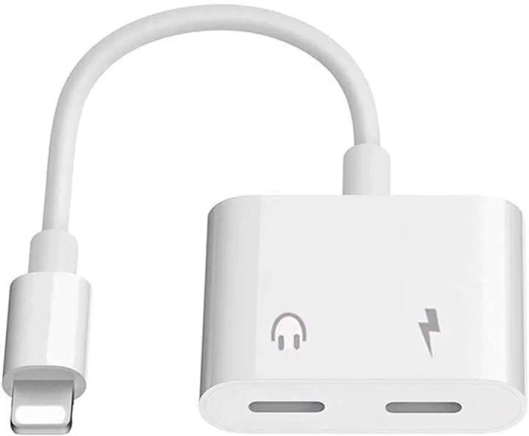 Gadget Zone White iPhone Lightning Audio Adapter/iPhone Charging Adapter Phone Converter-picture-17