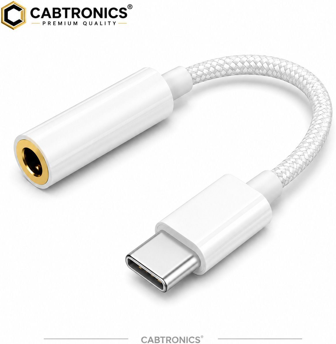 CABTRONICS White Type C to 3.5mm Audio Jack Adapter for Earphones USB C AUX Converter Phone Converter-picture-46