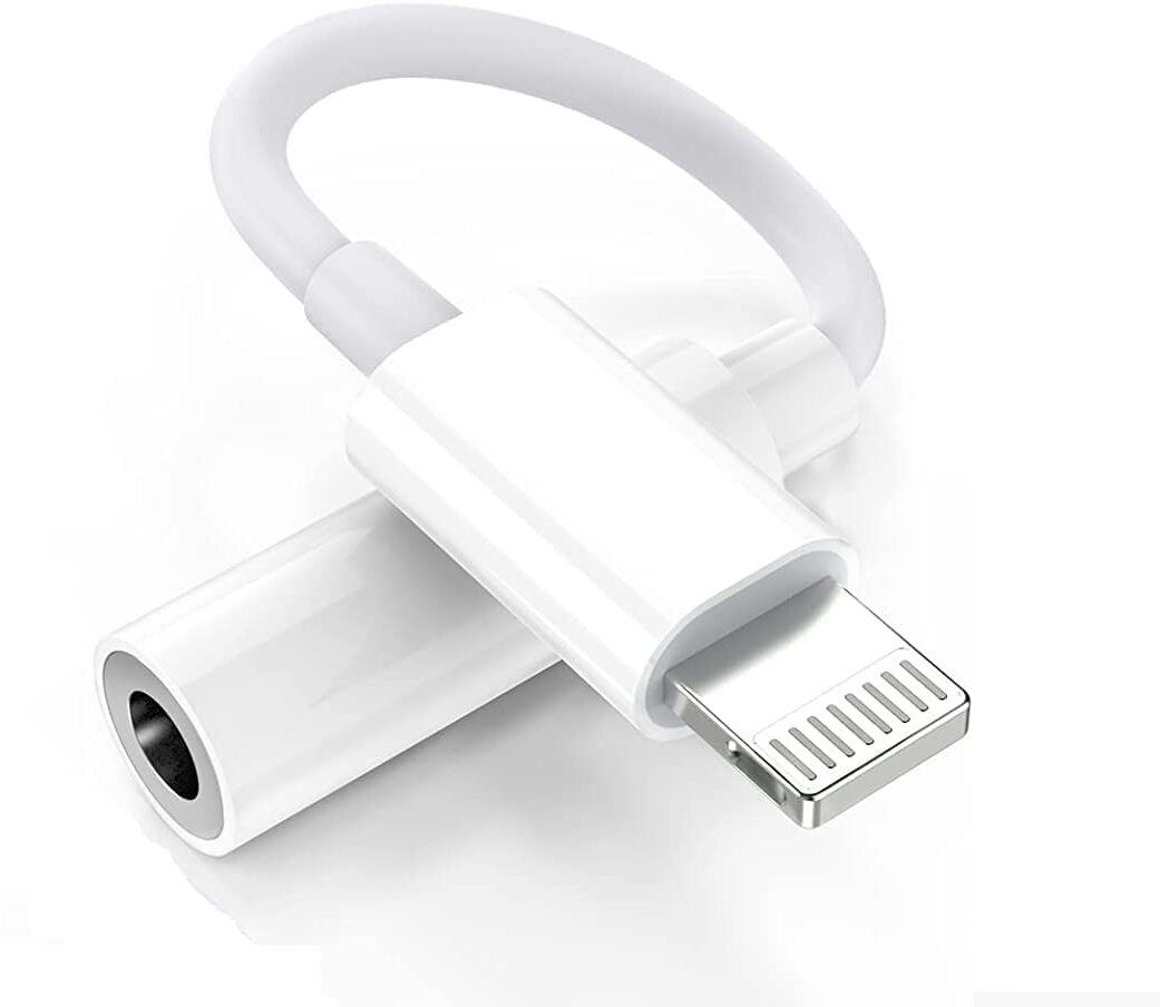ZENIFY White White Phone Audio Jack Connector 3.5mm to Lightnning Male Phone Converter Phone Converter