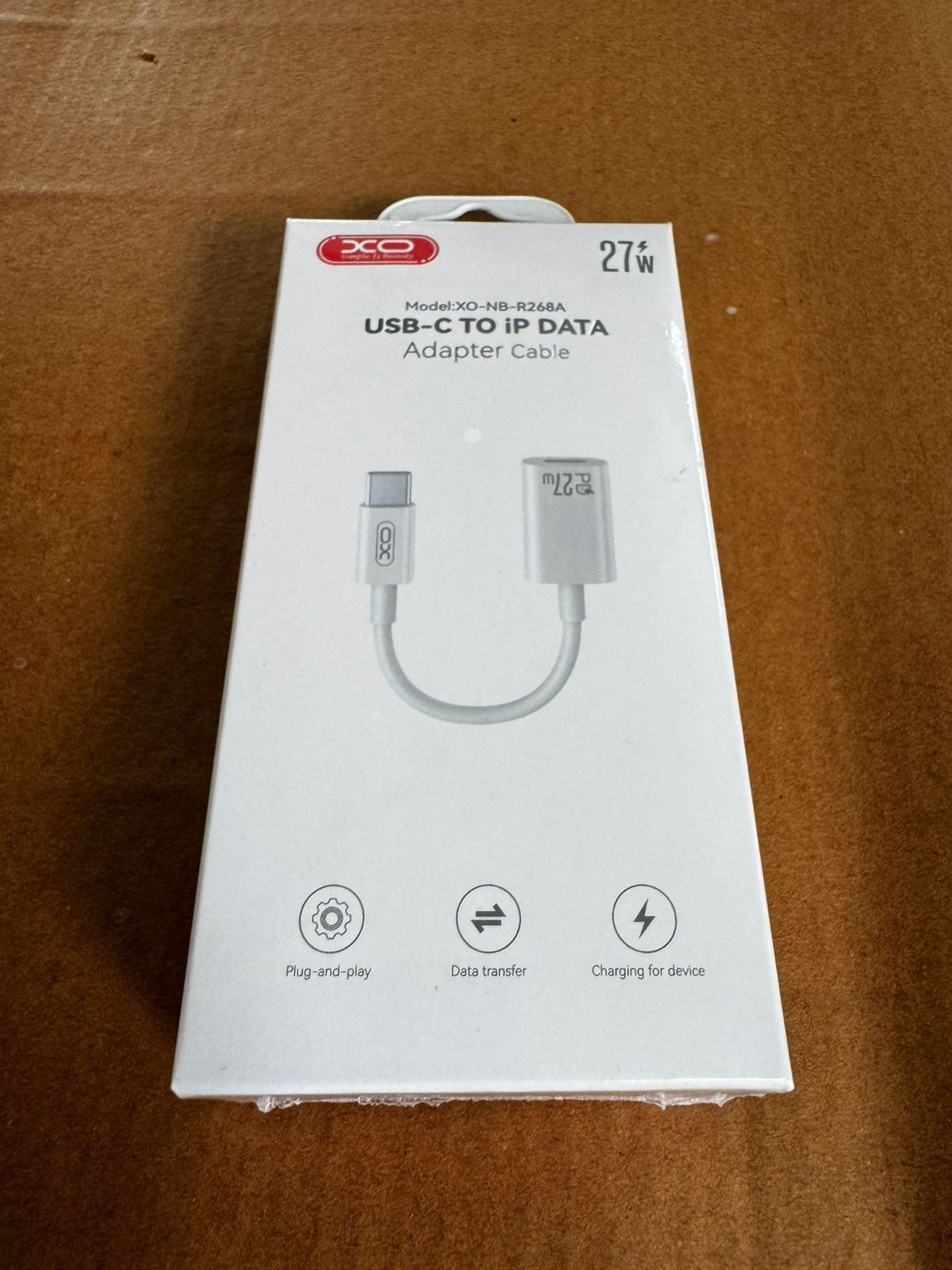 Xo professional White XO-NB-R268A 27W USB-C to Lightning Data Adapter Cable Fast Charging Plug & Play Phone Converter-image-37