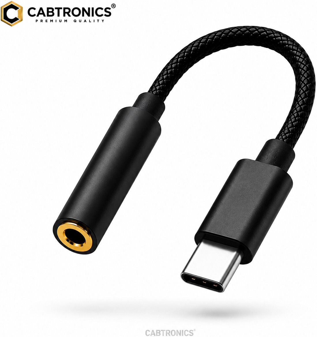 CABTRONICS Black USB Type C to 3.5mm Audio Adapter for Headphones Earphones AUX Converter Phone Converter-image-13