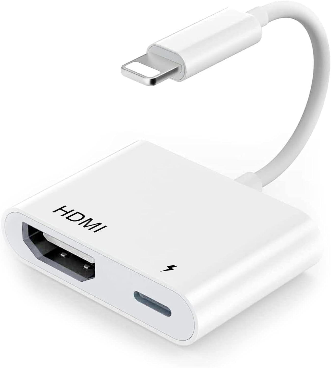 Etzin HDMI Adapter Compatibility with iPhone 14/12/11/X/8/to Projector, WHITE EPL-996LA HDMI Adapter for i-Phone to TV, No Need Power Phone Converter-image-34